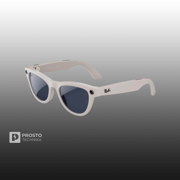 Ray-Ban Skyler (Gen 1) Глянцевый Мелово-Серый с Прозрачно-Сапфировыми линзами